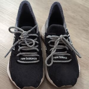 New Balance Kids Black and Gray Sneakers